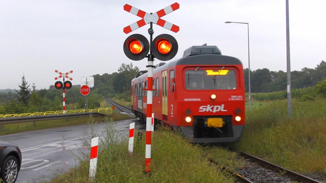 [4K] Przejazd kolejowy - Bobowicko | Polish railroad crossing