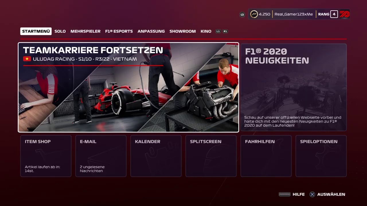 F1 2020 My Team Modus (: