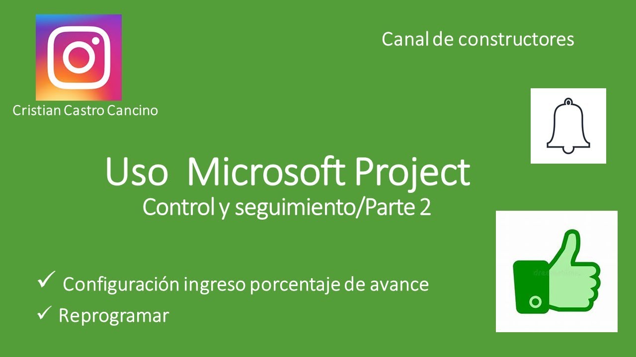 Control y seguimiento en Microsoft Project (Reprogramar)/Parte 2