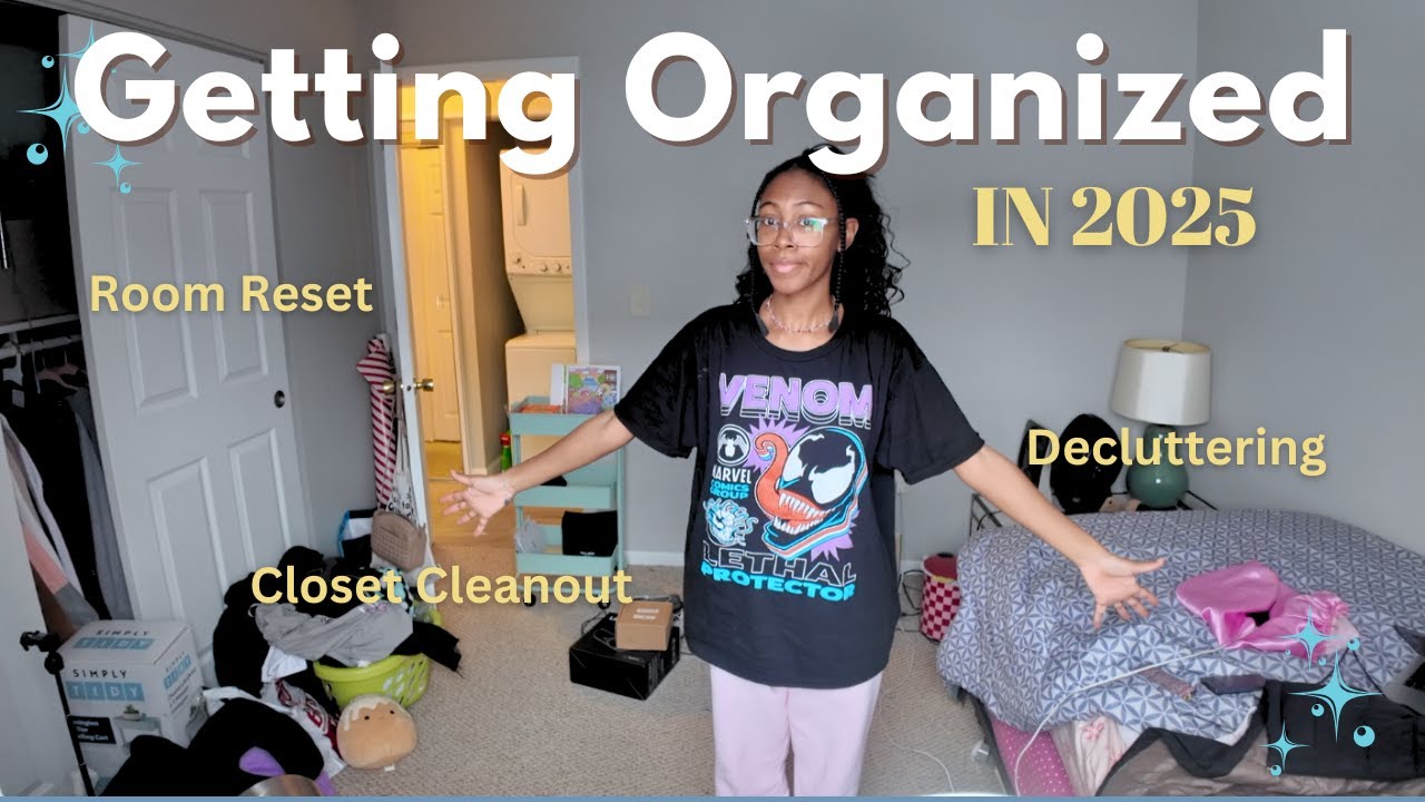 Getting Organized for 2025 🫧🧺 | Bedroom Reset, Closet Clean-Out, Decluttering *satisfying*