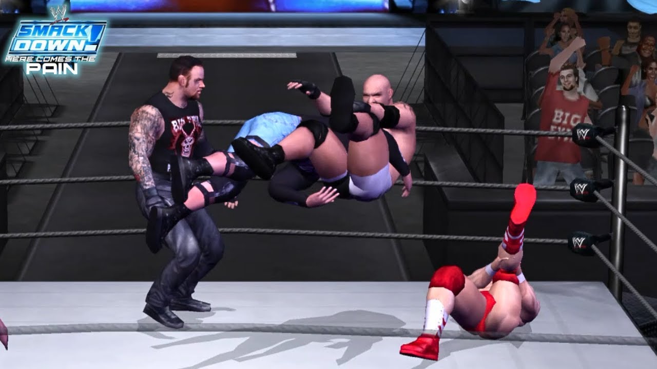 Goldberg (1P) vs Brock Lesnar vs Steve Austin (2P) vs Undertaker | WWE Smackdown Here Comes The Pain