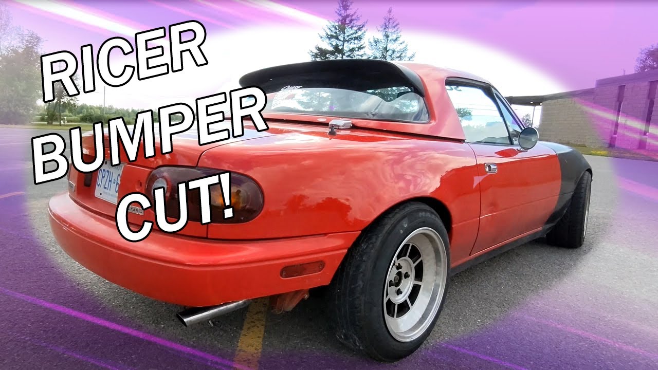Once a Ricer, Always a Ricer - Cutting the Bumper on the NA Mazda Miata.