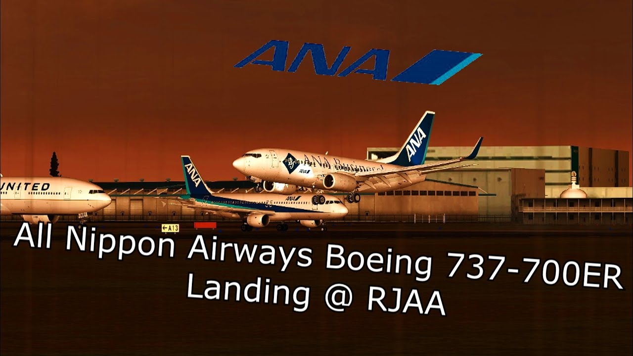 All Nippon Airways Boeing 737-700ER @ Narita Intl. - RJAA (FSX) [With Real Audio]