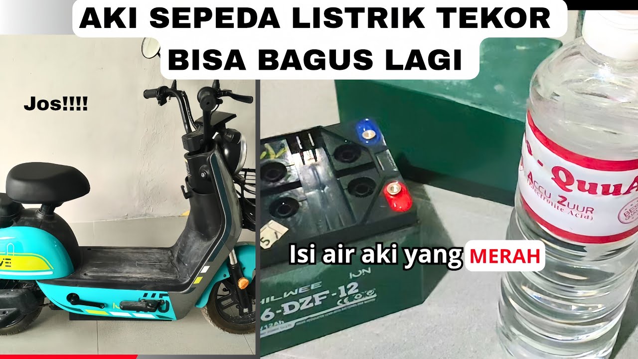 CARA MEMPERBAIKI AKI SEPEDA LISTRIK YANG SUDAH RUSAK/TEKOR/SOAK/LEMAH