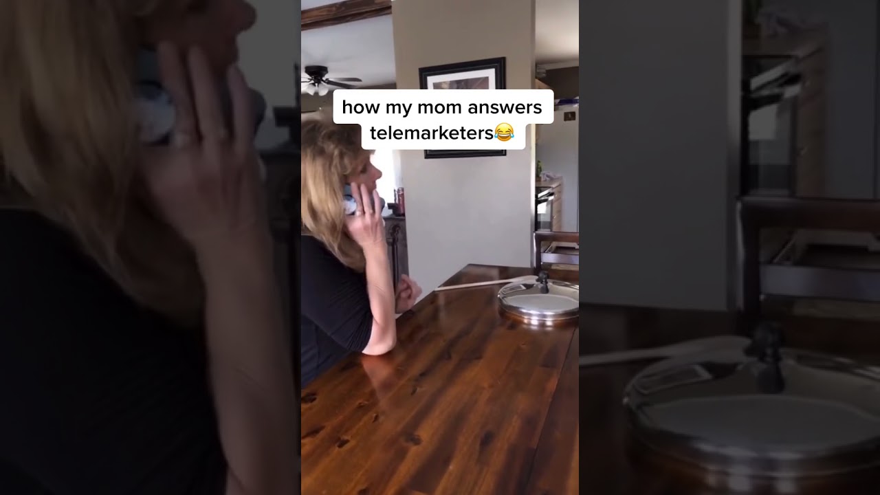 How my mom answers spam calls 😂😂 #Shorts