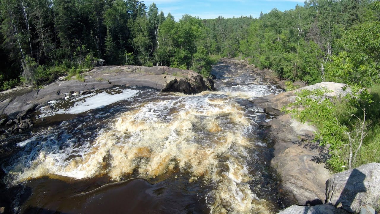 Kayaking on Maskwa River from Maskwa Project, Manitoba