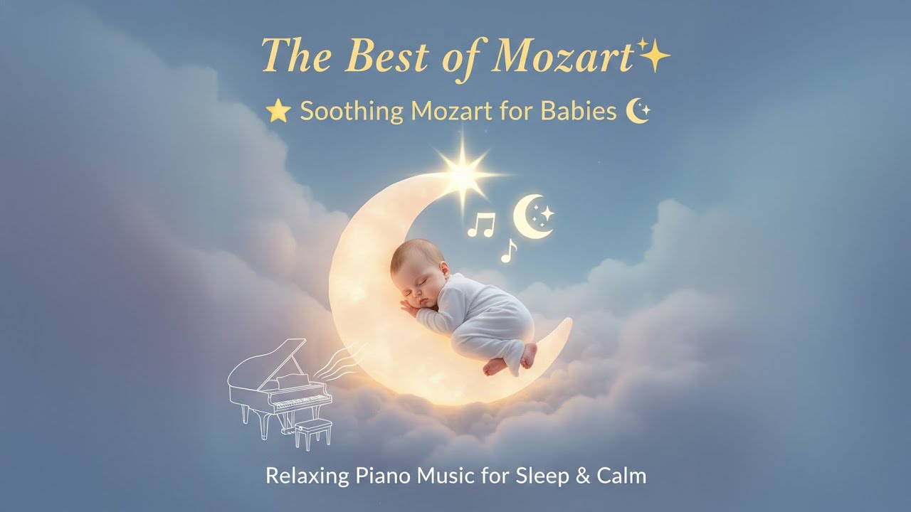 😴 Calm Baby Sleep Music | Mozart Style Piano for Babies | 6–12 Months