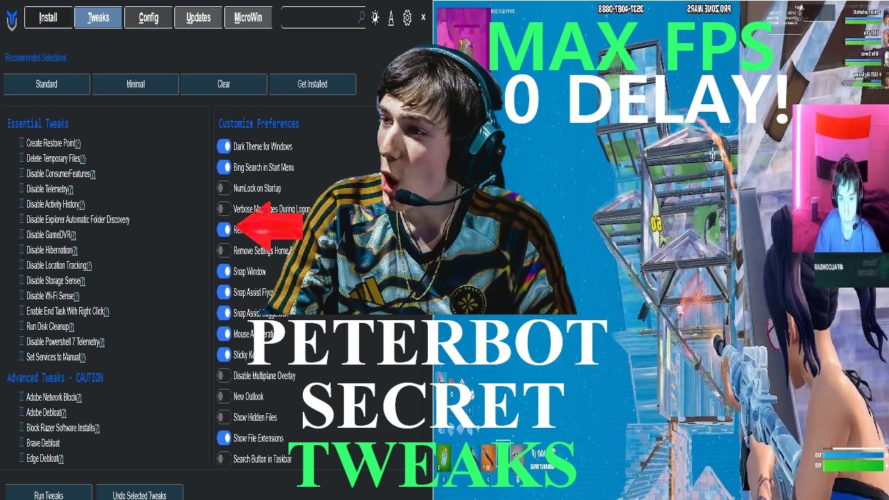 I Learned Peterbot's PC Tweaking Secrets: Instantly Lower Input Delay & Max FPS