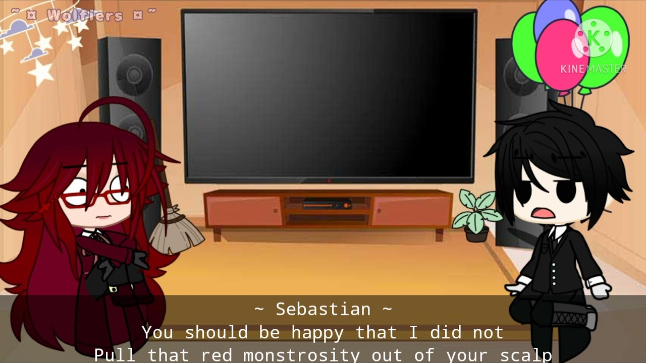 || Black butler || Sebastian and Grell react to || Ophelia meme || Gacha Club ||