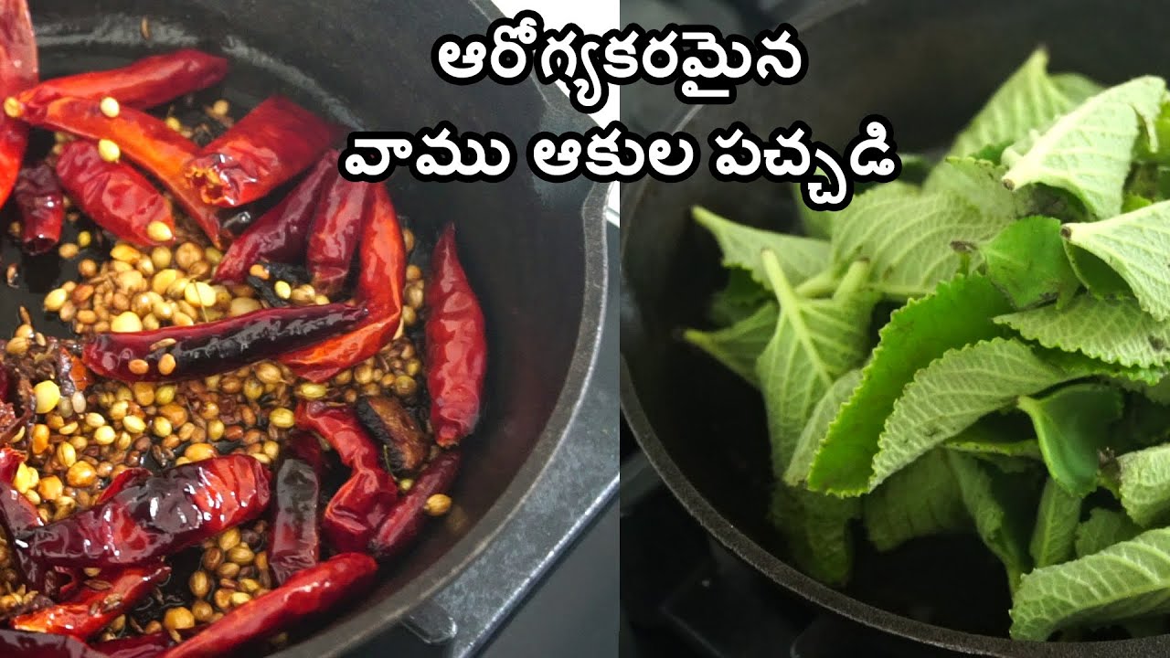 ఆరోగ్యకరమైన వాము ఆకుల పచ్చడి|| Healthy Ajwain leaves Chutney||B like Bindu