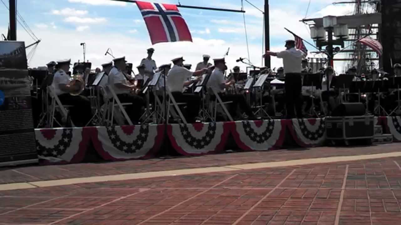 Royal Norwegian Navy Band performing at Baltimore's Inner Harbor for the Star-Spangled Celebration