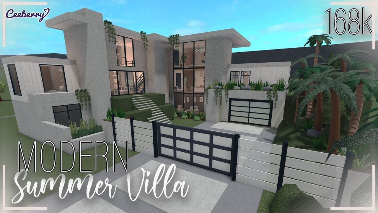 Bloxburg || Modern Summer Villa 168k || Speed Build || No Large Plot