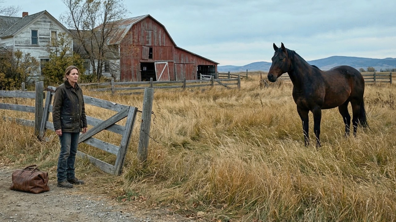 Struggling Widow Came Back to a Failing Farm — and Found the Stallion Her Husband Never Mentioned