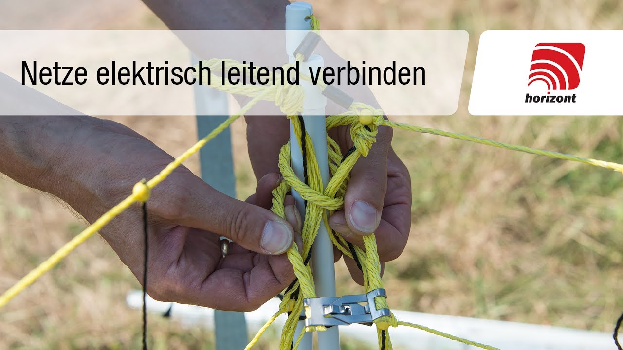 Schafzaun - Schafnetze elektrisch leitend verbinden