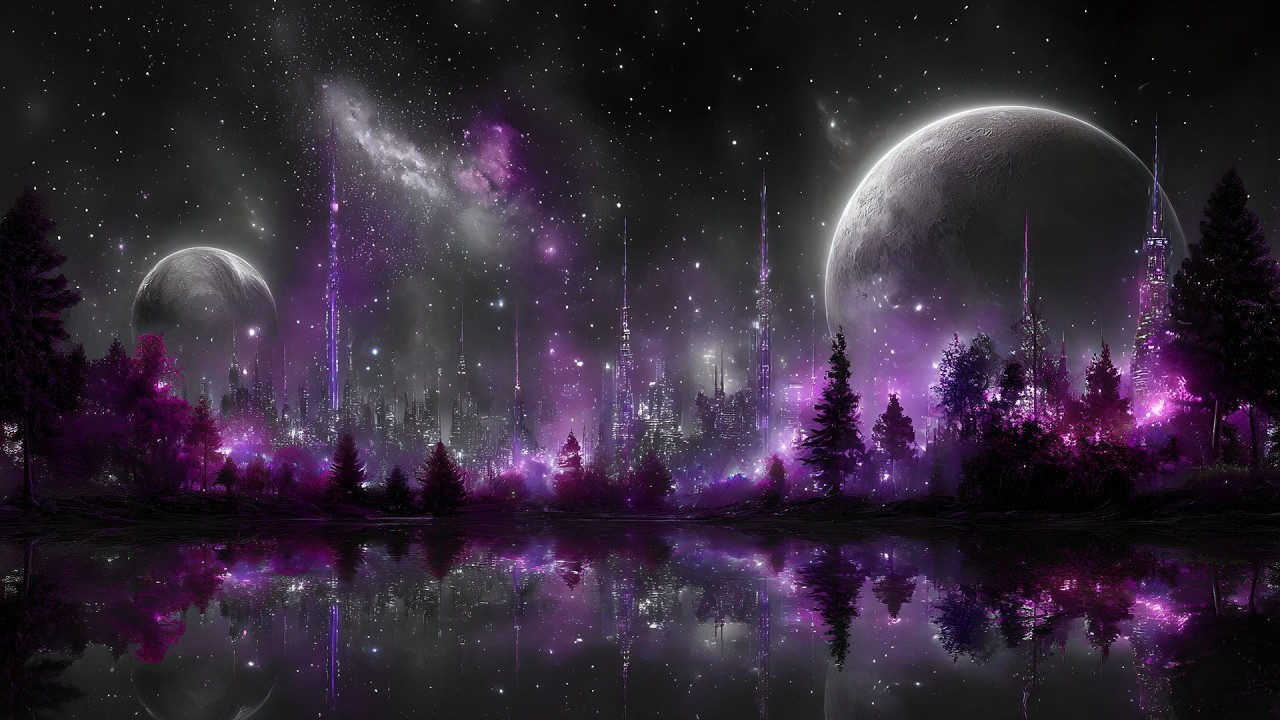 Beneath the Twin Moons | Calm Futuristic Space Ambience for Reflection & Focus