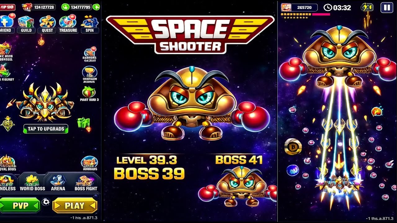 Space Shooter Galaxy Attack Boss Level 39 .3| Boss 39 Fight- Gameplay IOS & Android |World Bosses