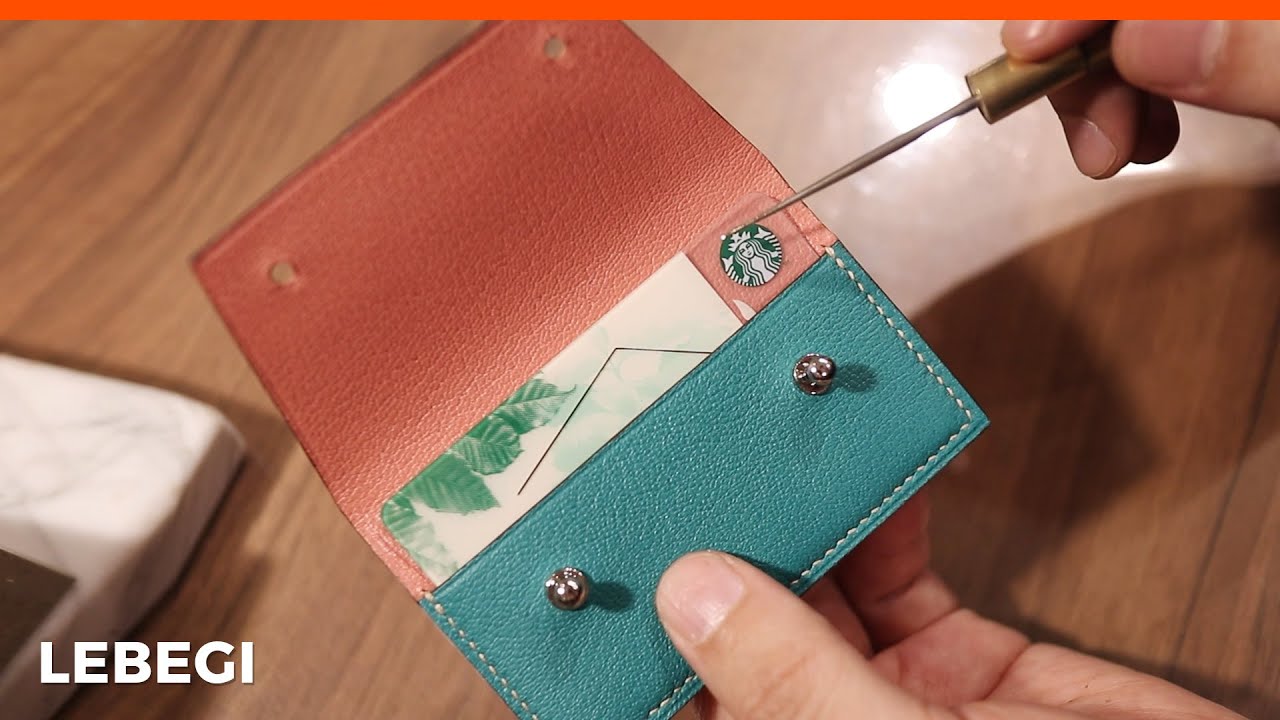가죽공예 | 이 정도면 카드지갑 만들기 강좌의 끝판왕? Leather craft card wallet