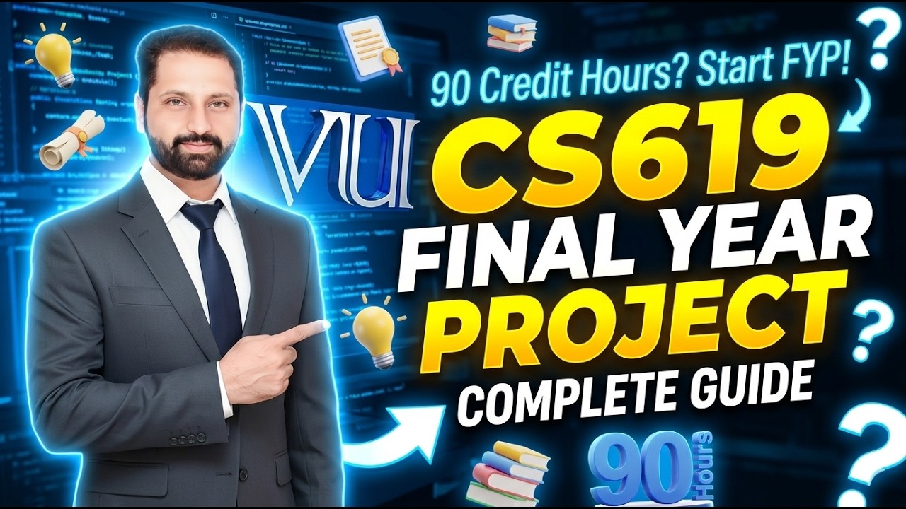 CS619 Final Year Project Complete Guide | Project Types, Viva Questions | Virtual University