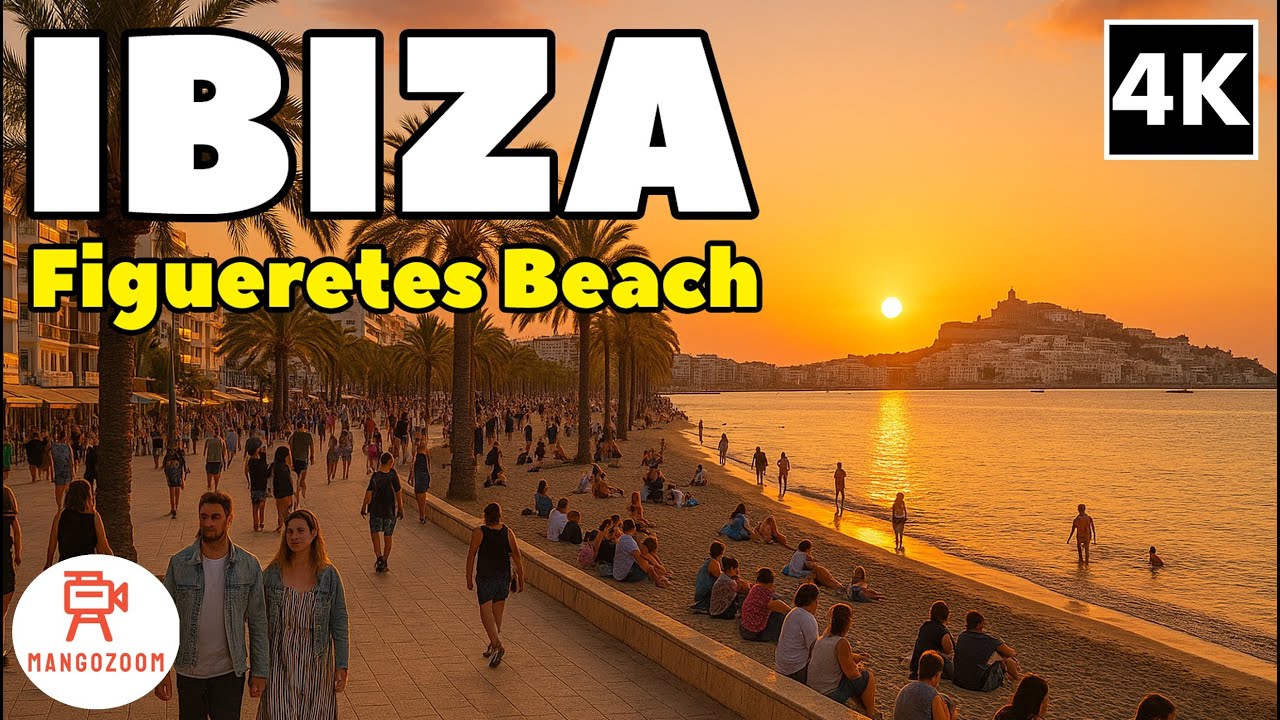 Ibiza, Spain 2025 - Figueretes Beach Walking Tour | With Captions