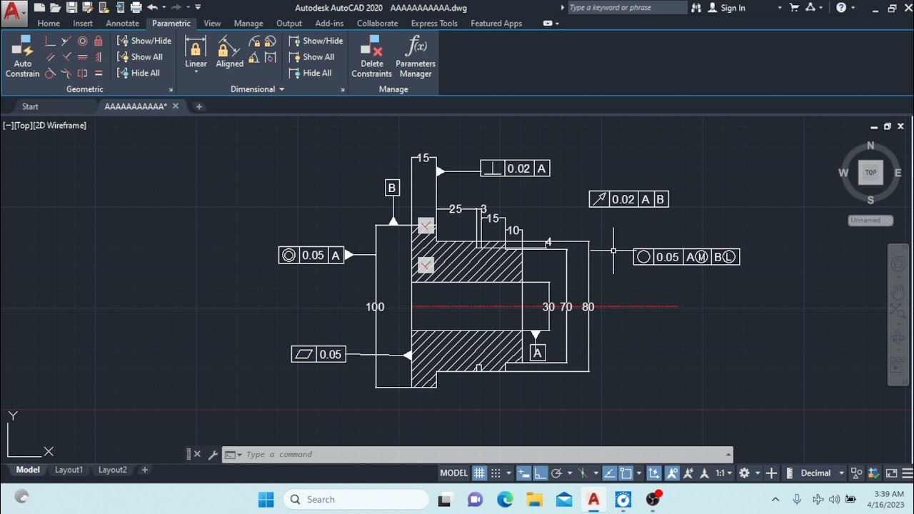 Geometric dimensioning and tolerancing (GD&T) symbols in autocadd 2020 in hindi #drawingsymbols