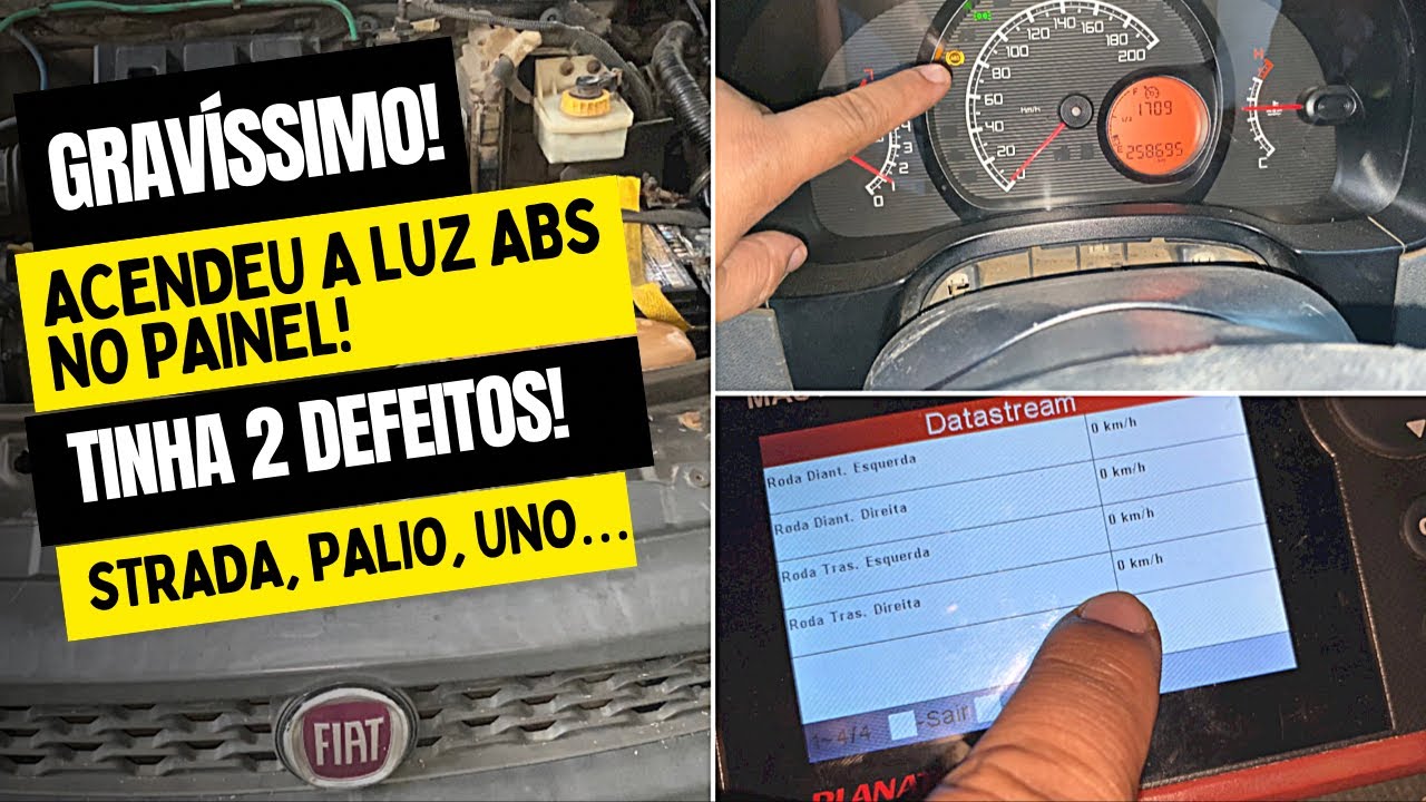 O CARRO TINHA 2 DEFEITOS STRADA PALIO UNO SIENA ACENDEU A LUZ ABS NO PAINEL POUCA GENTE SABE ISSO!