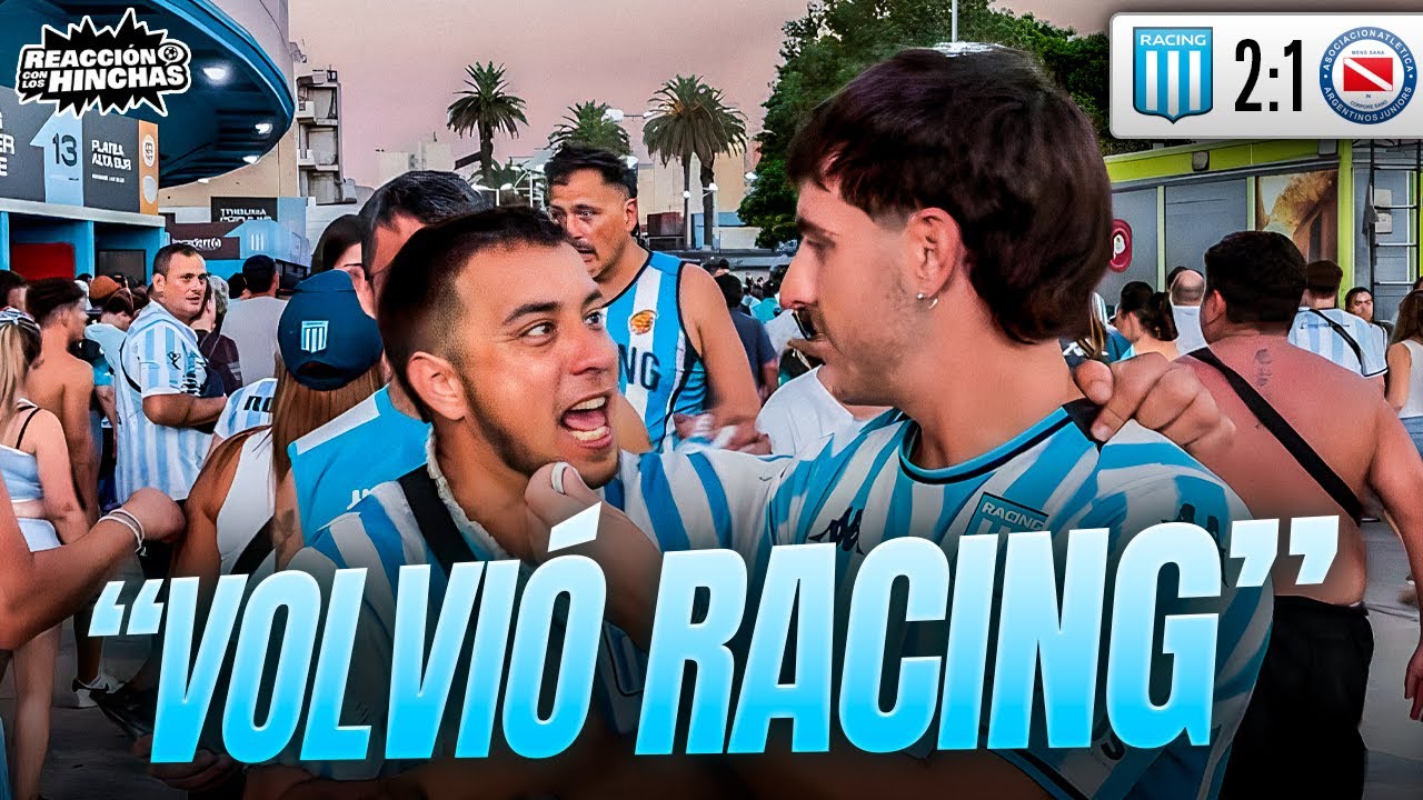 REACCIÓN CON LOS HINCHAS / RACING 2-1 ARGENTINOS JUNIORS 