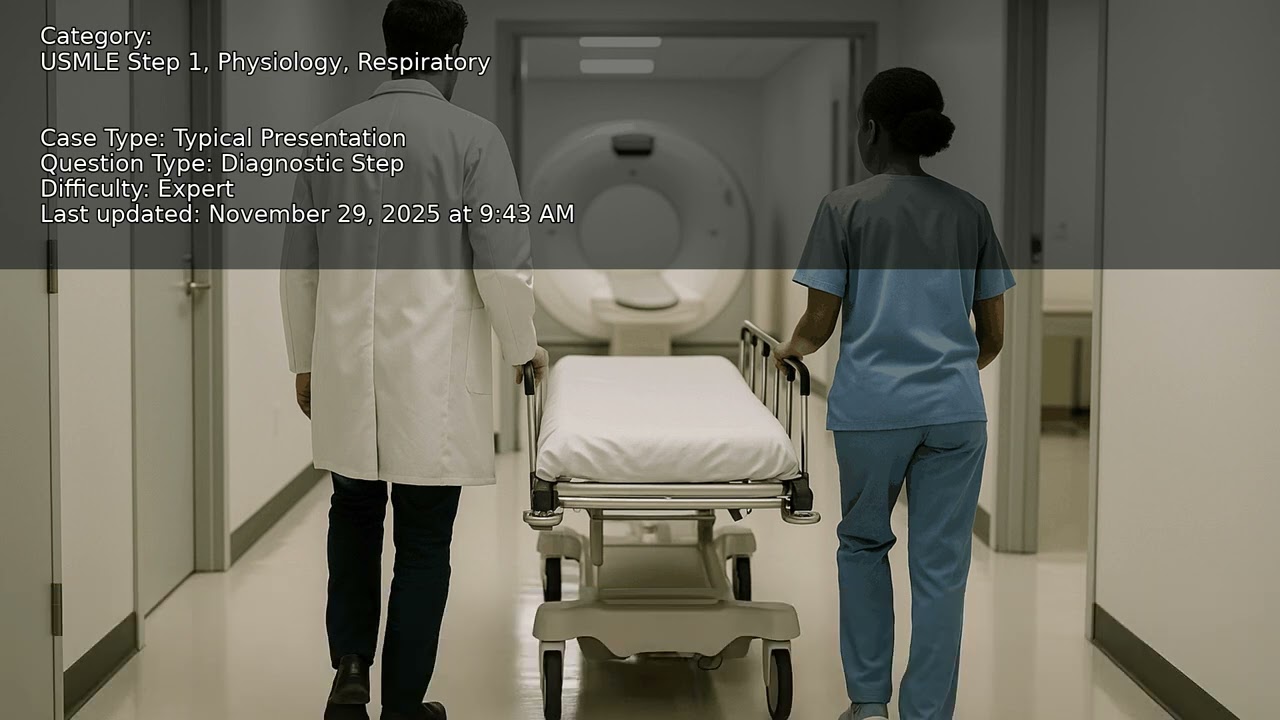 Respiratory, Physiology, USMLE Step 1 - Full Vignette with Extended Explanations