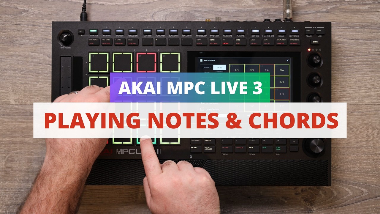 Akai MPC Live 3 — Руководство для начинающих по игре нот и аккордов на пэдах ударных