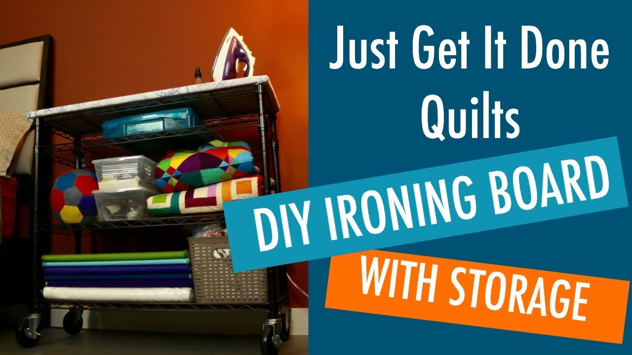 The Ultimate DIY Ironing board station - Sturdy, lots of storage and on wheels