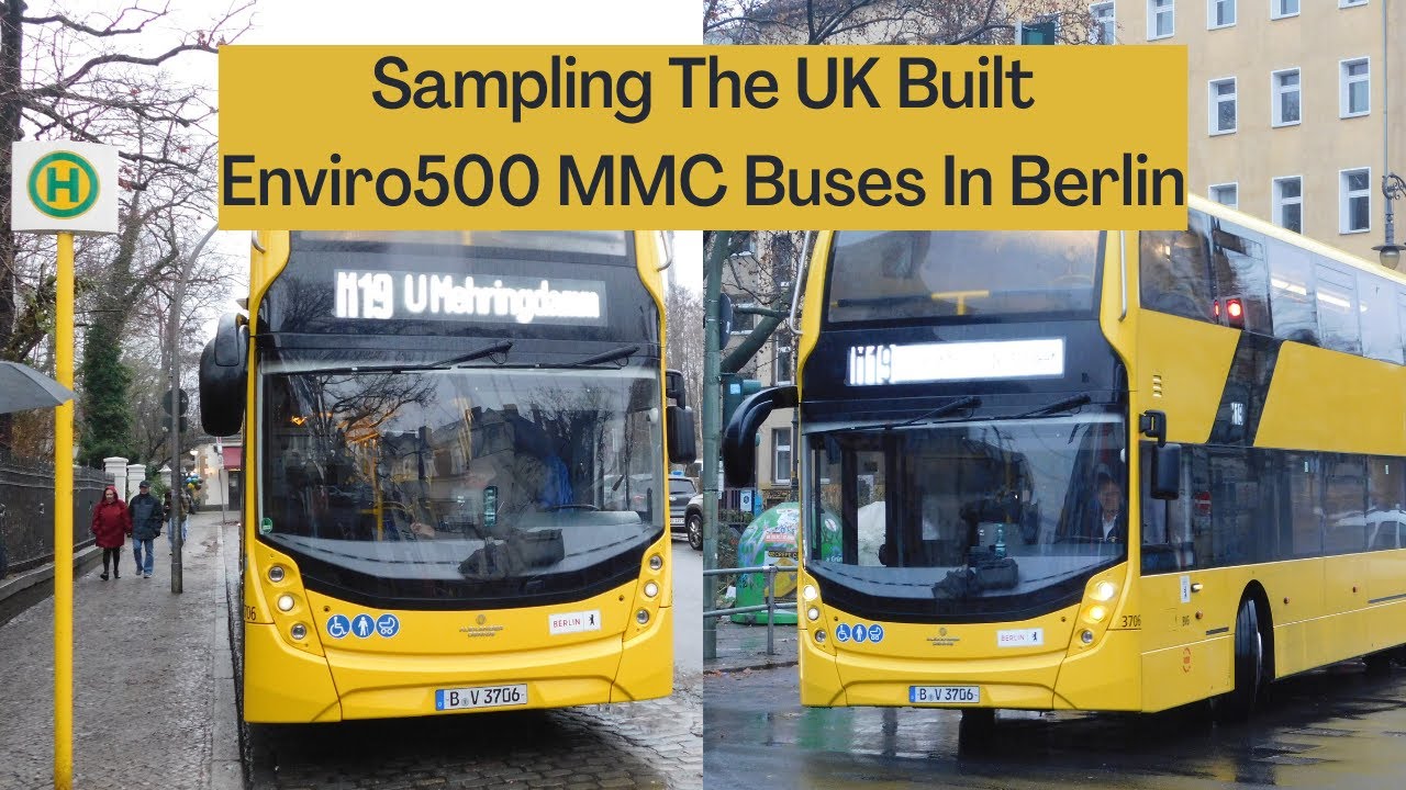 Образцы автобусов Enviro500 MMC, произведенных в Великобритании, в Берлине