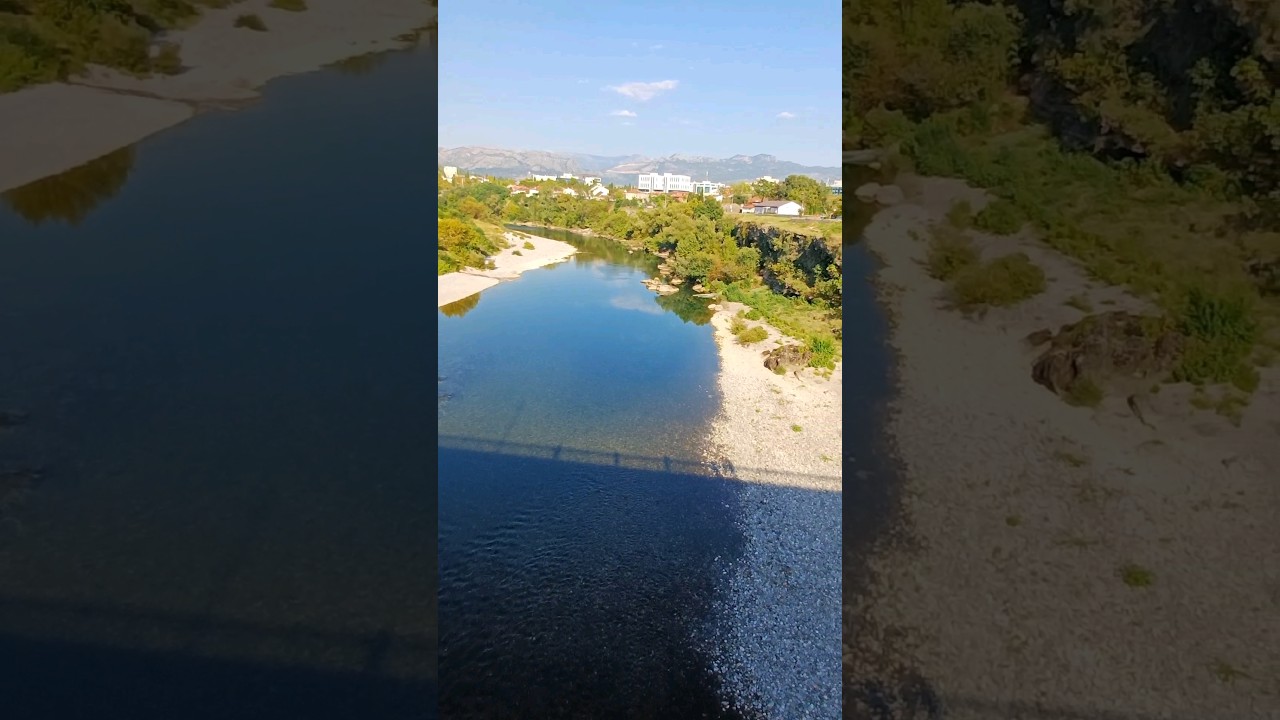 Moraca River. Podgorica Montenegro.