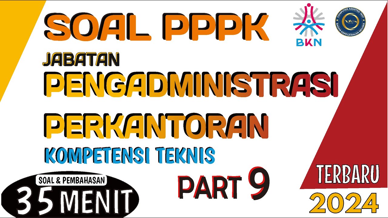soal pppk teknis 2024 | soal administrasi perkantoran | soal pppk administrasi perkantoran 2024