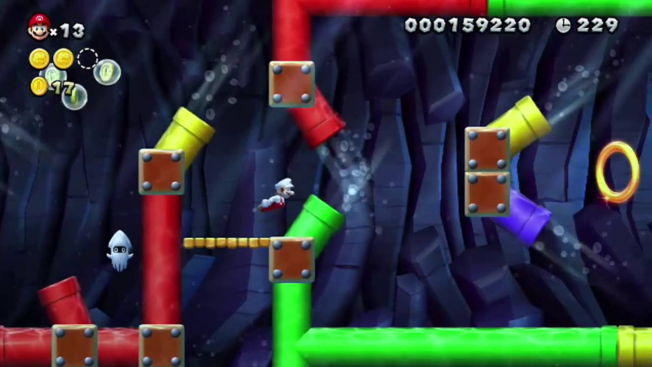 New Super Mario Bros. U - Eichenhain-Blooper - Blooper-Beschuss!