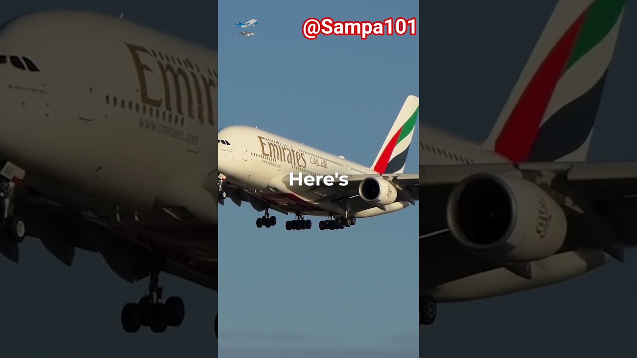 why Airbus A 380 uses 2 engines for landing #emirates #airbusa380