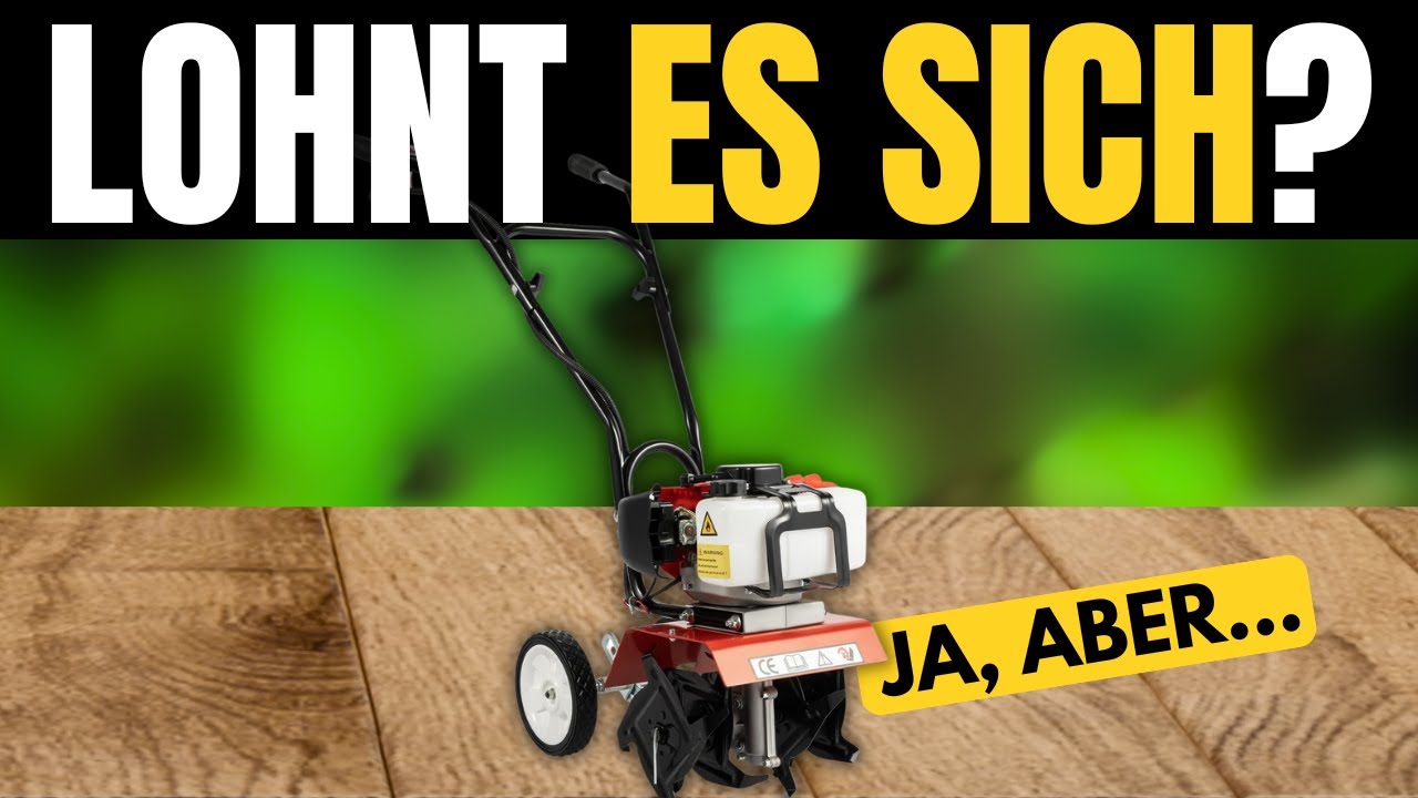 Gartenfr&auml;se Benzin 52CC, Motorhacke 2-Takt Mini Pfl&uuml;ger 1,9kW