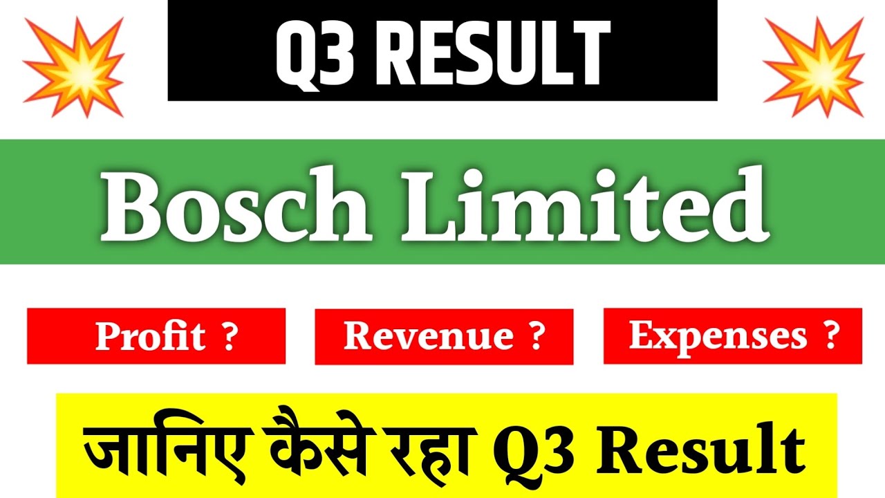 Bosch Limited Q3 Results 2025 | Bosch Limited share news | Bosch Limited share latest news