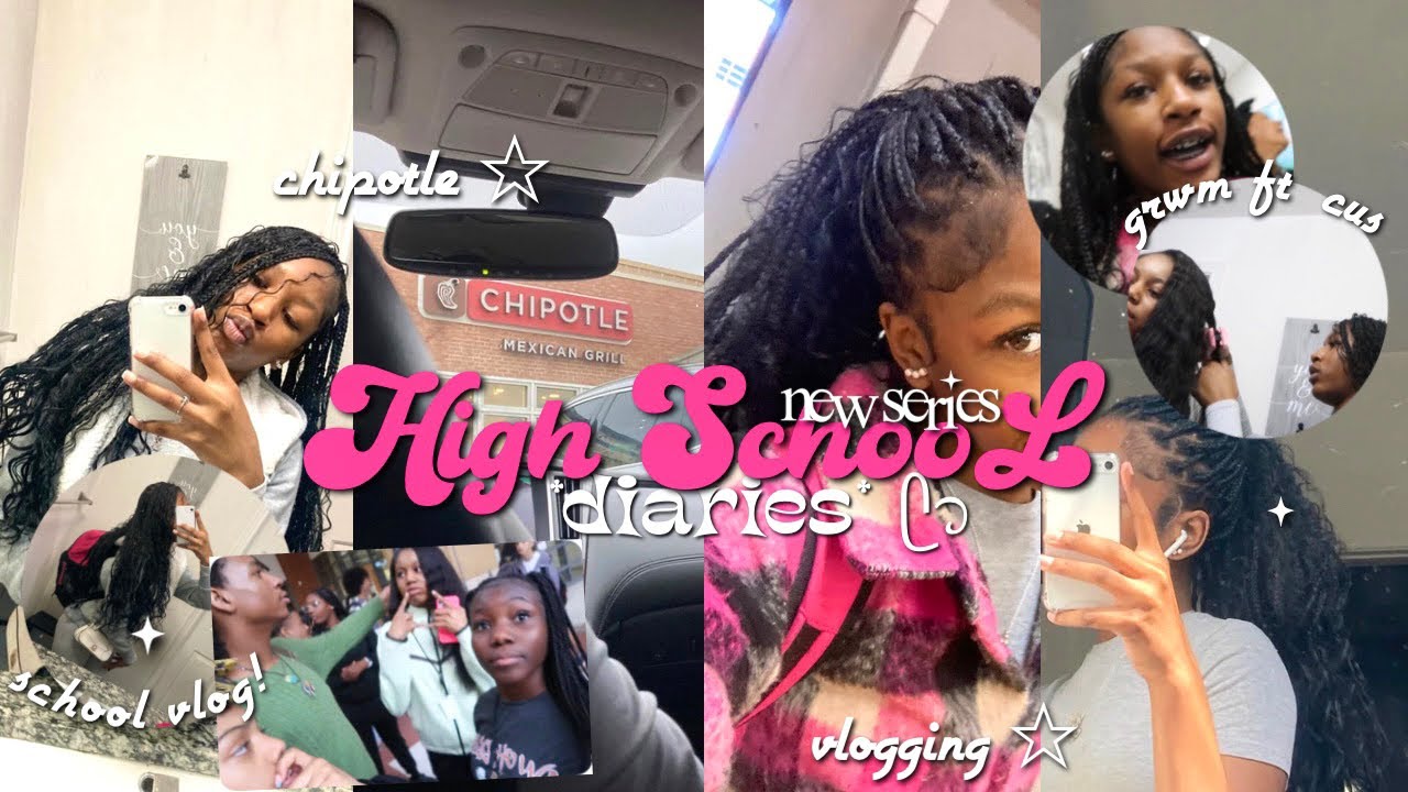 HIGH SCHOOL DIARIES ☆ 001: *new series* chipotle, come to school w/m, grwms, hanging with friends!