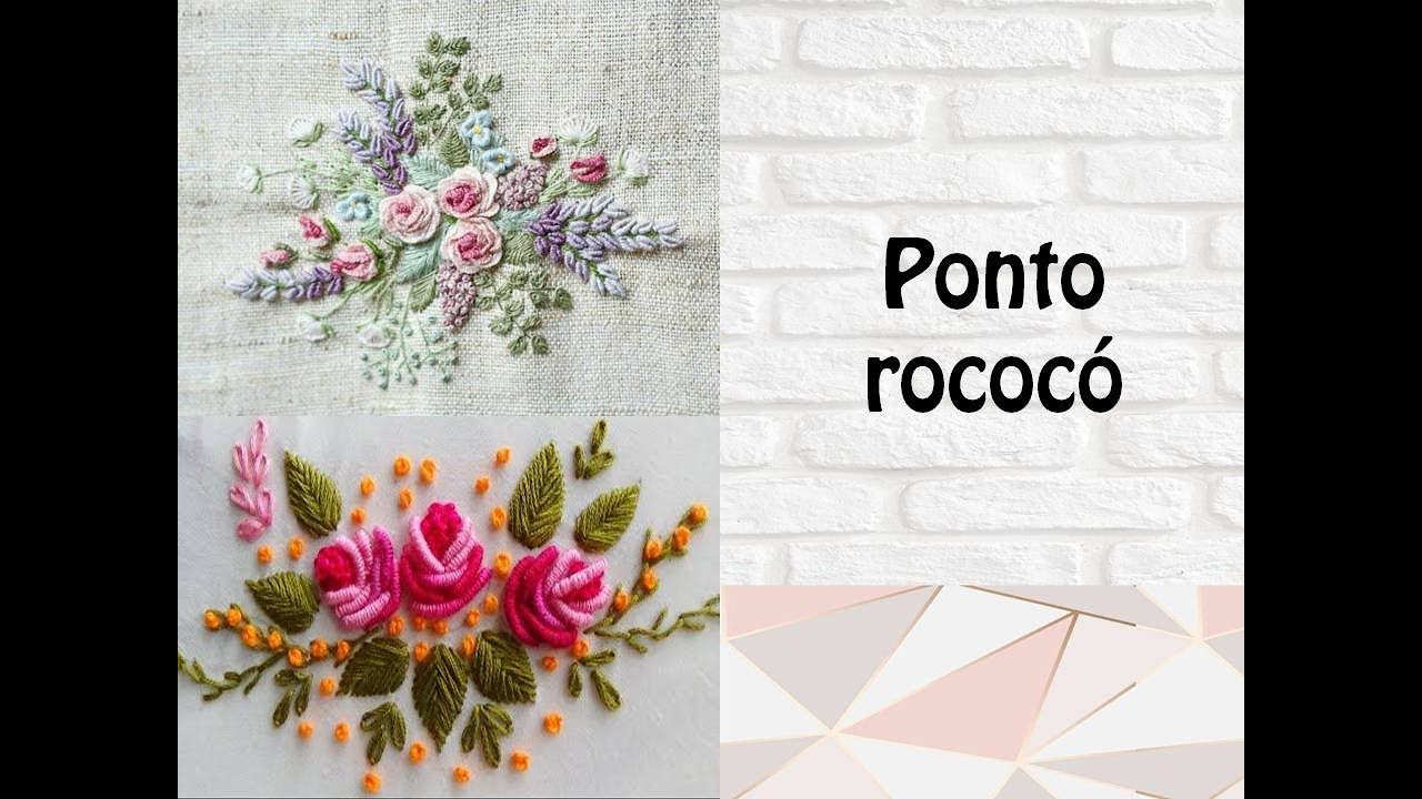 LINDOS BORDADOS EM PONTO ROCOCÓ #INSPIRAÇÕES