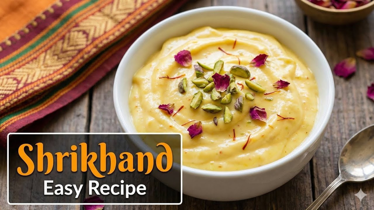 Easy Maharashtrian Dessert | Shrikhand Recipe | Homemade Easy Recipe | 