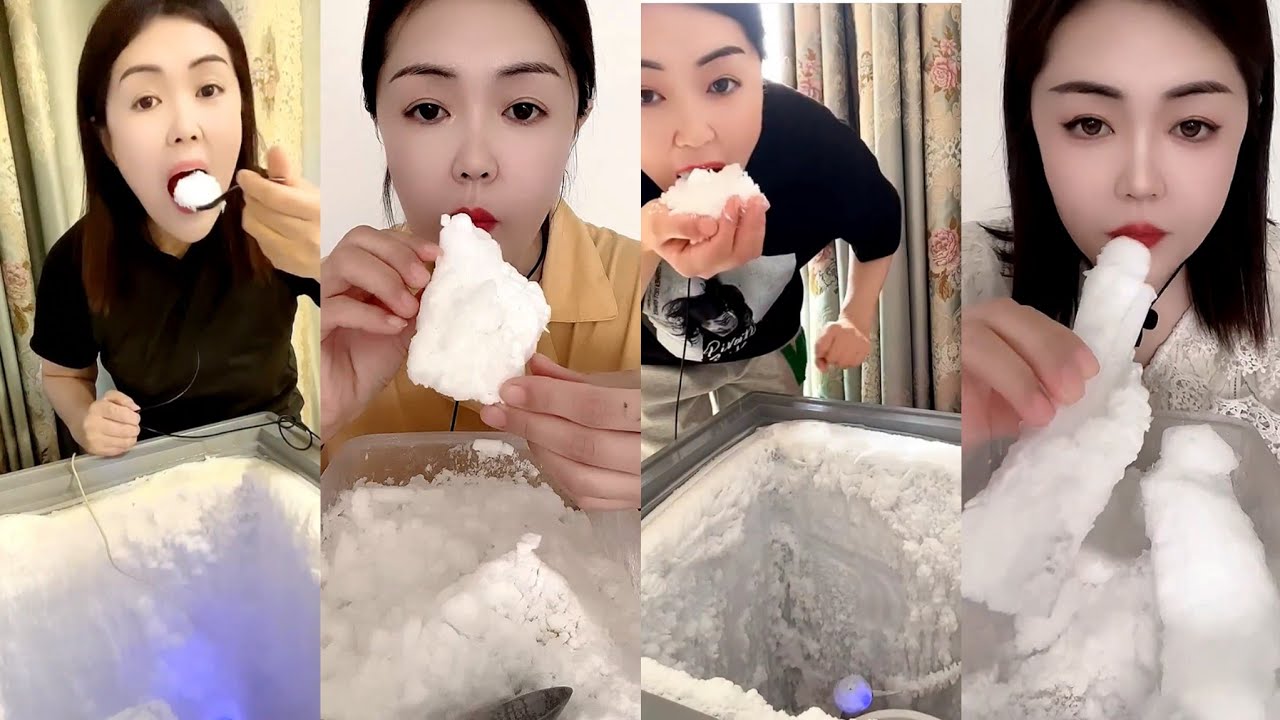 ASMR her squeaky ice eating only bites part 3