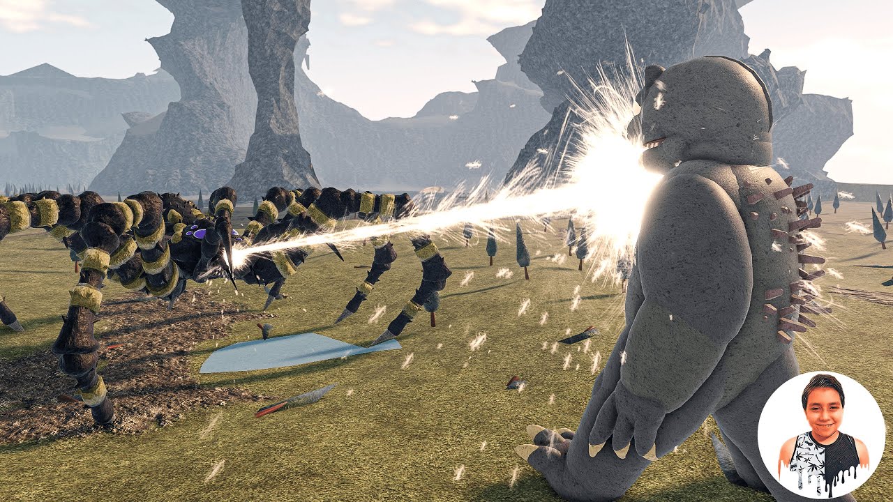 Minilla Vs Showa Kumonga Fights In Kaiju Universe