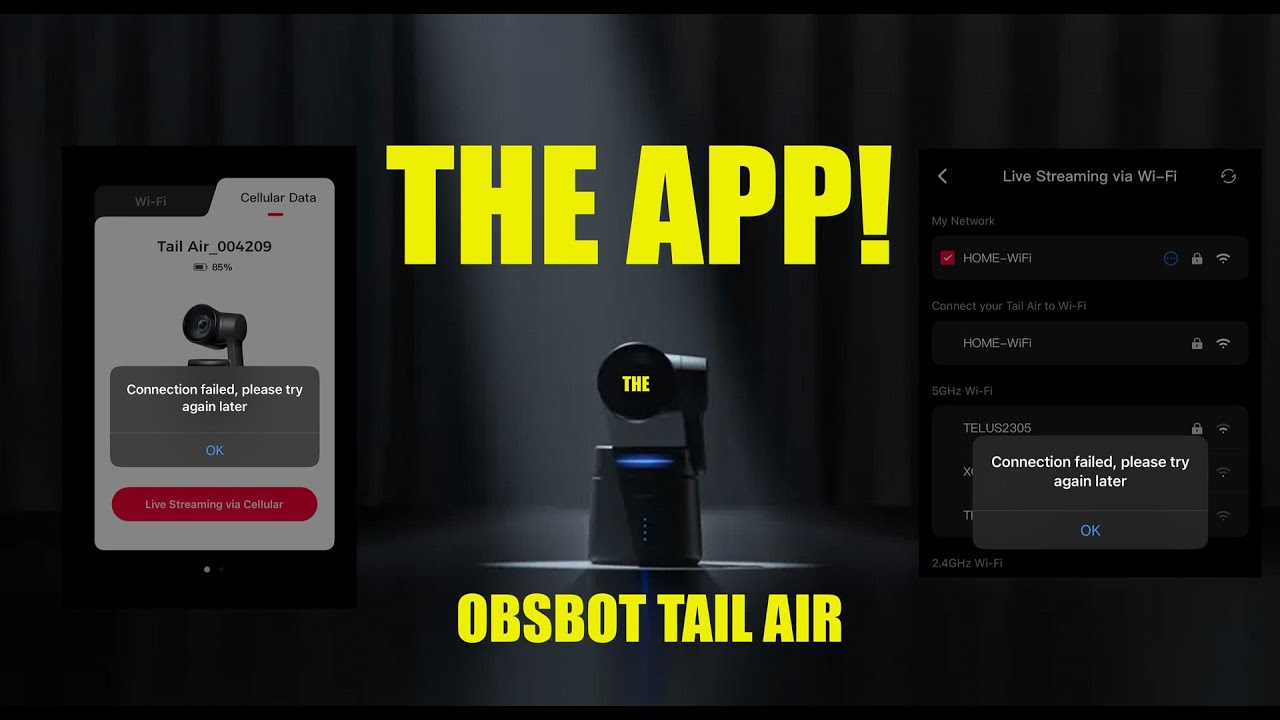 WATCH FIRST! Day 2 OBSBot Tail Air iOS App Setup Out Of The Box