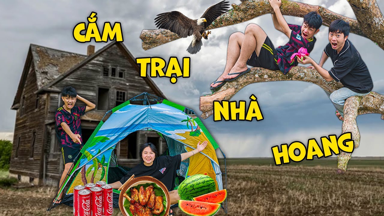 Thái Chuối Thử Thách Cắm Trại Trên Cây Vs Cắm Trại Dưới Đất Ở Khu Nhà Hoang Lúc 2H Đêm