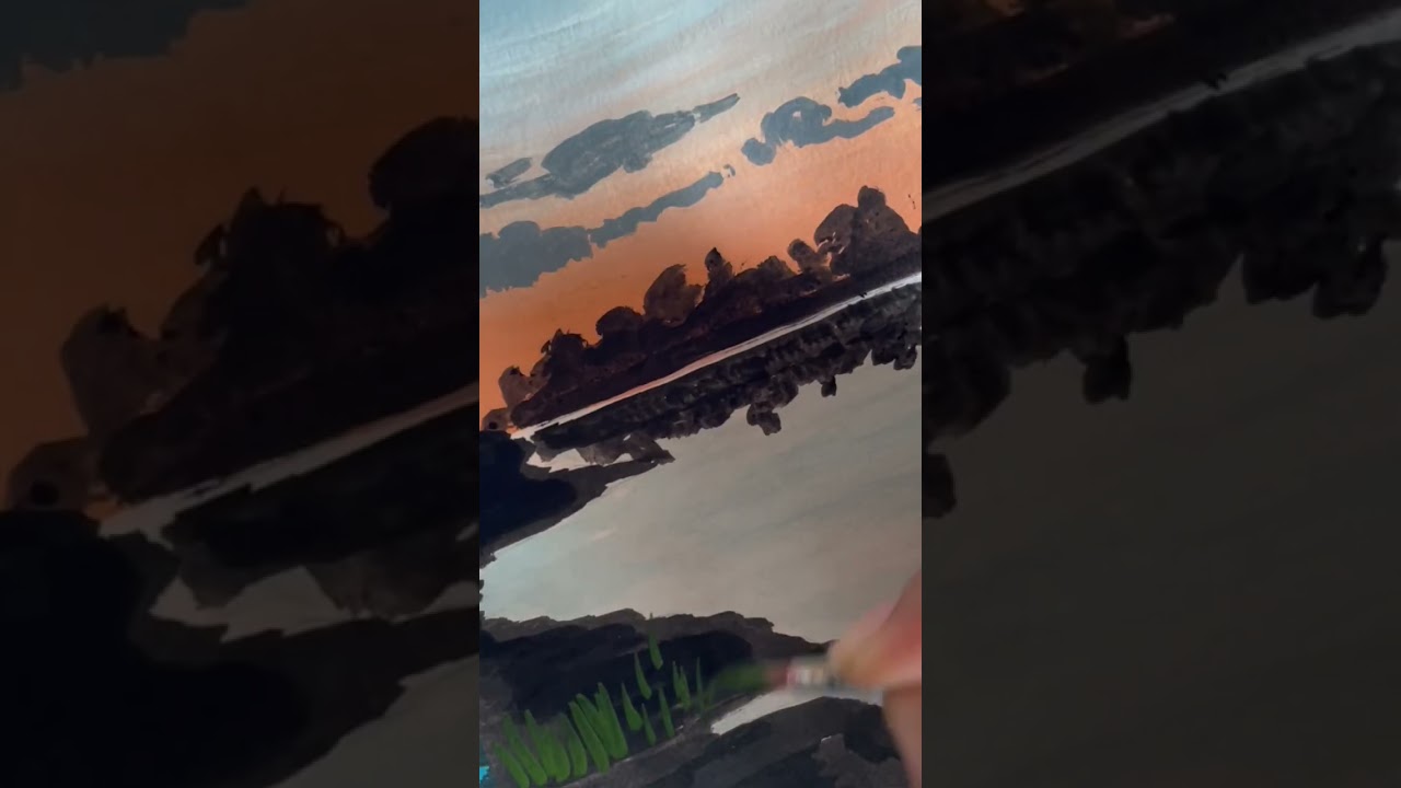 Wetlands 🌿🌊🌤️ #ytshorts #ashortaday #trending #shortsyoutube #painting