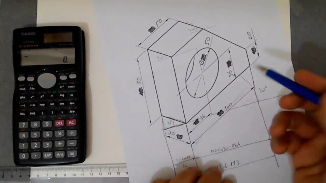 Teknik Resim 043 İzometrik Perspektif Giriş