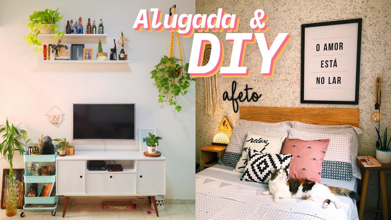 Voc&ecirc; vai PIRAR com essa CASA ALUGADA, TODA DIY - TOUR