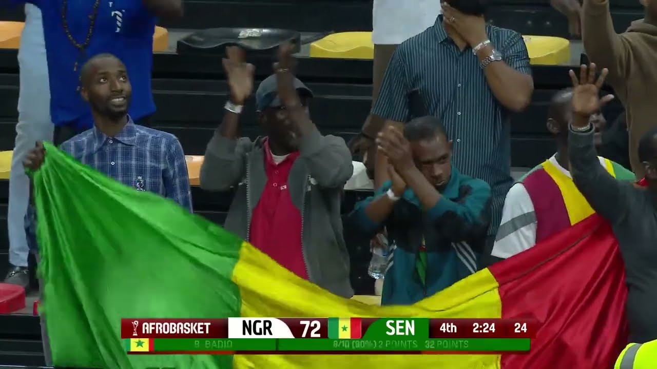 Senegal 🇸🇳 vs Nigéria  🇳🇬  quarts de finale AfroBasket 2025 avec énorme Brancou Badio MVP (32 PTS)