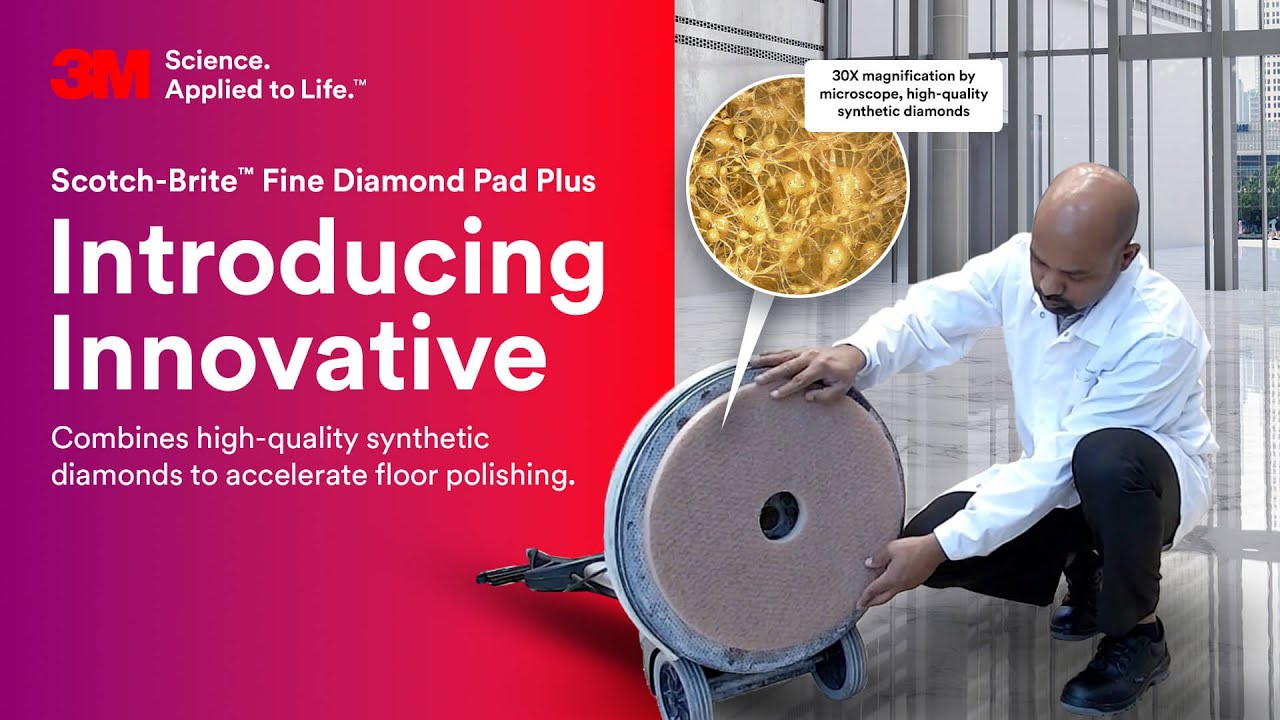 Introducing Scotch-Brite™ Fine Diamond Pad Plus: Revolutionize Marble Floor Polishing