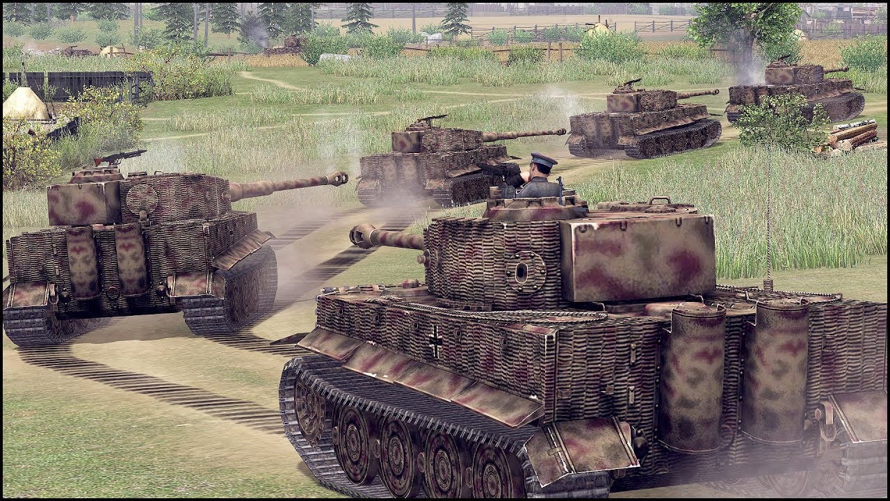 TIGER FORMATION vs 30 T-34 - VALLEY ASSAULT