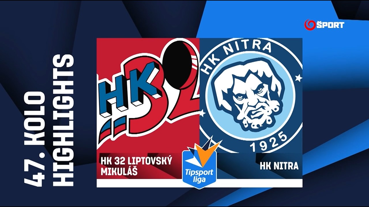 47. kolo: HK 32 Liptovský Mikuláš - HK Nitra 0:3 (0:1, 0:0, 0:2)